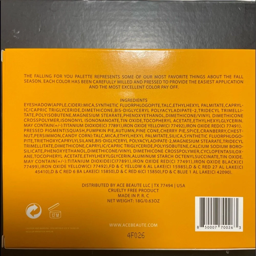 Ace Beautē Falling For You Eyeshadow Palette
